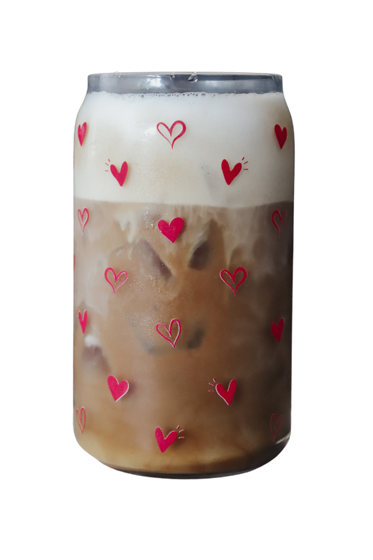 Hearts Red - Original Latte Jar