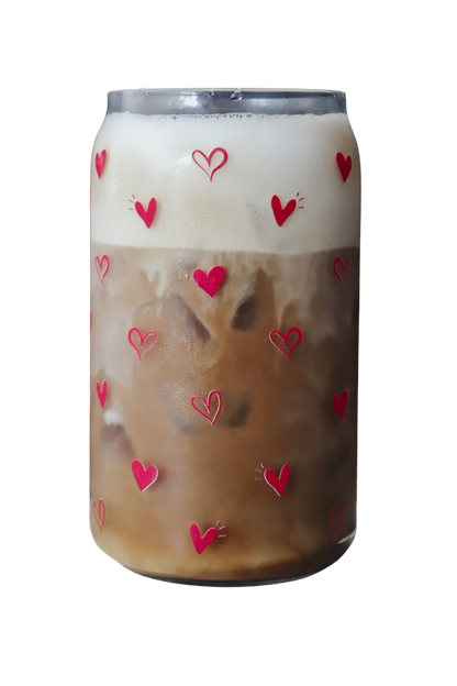 Hearts Red - Original Latte Jar