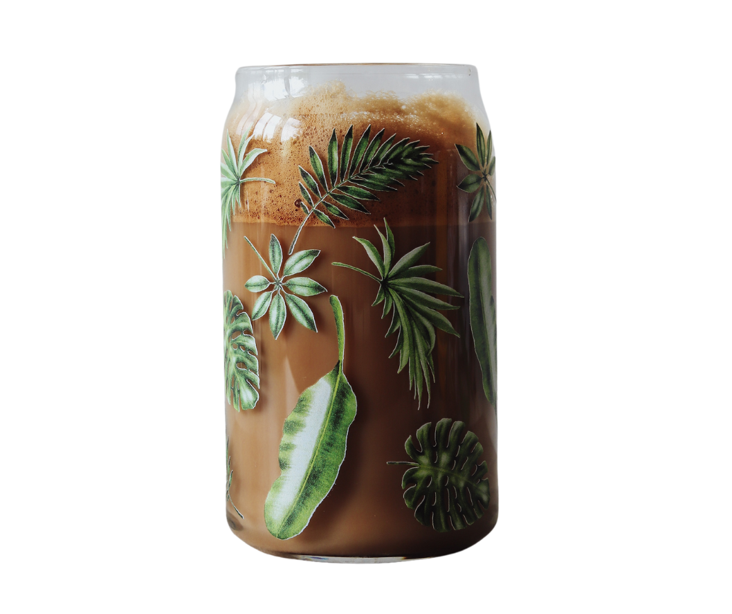 Tropical leaf - Original Latte Jar